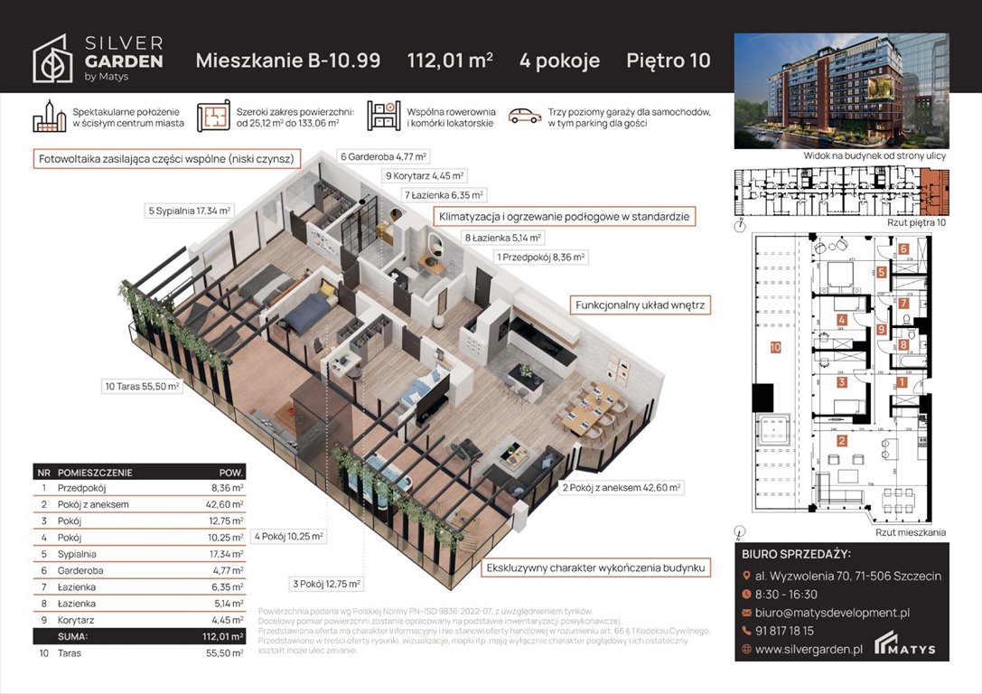 mieszkanie na sprzedaż 112m2 mieszkanie Szczecin, Centrum, al. Wyzwolenia 70 / ul. Staszica 21