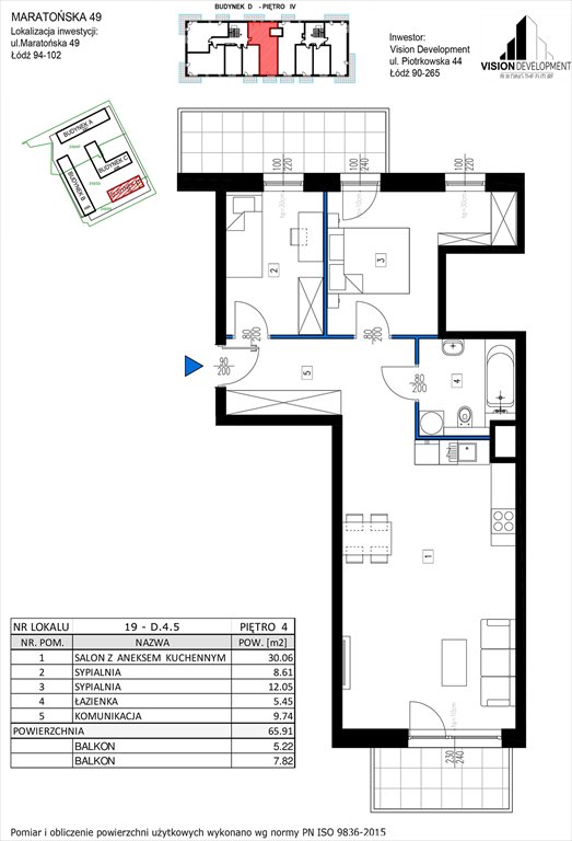 Nowe mieszkanie trzypokojowe Maratońska 49 Nowa Retkinia  Łódź, Retkinia, Maratońska 49C  66m2 Foto 1
