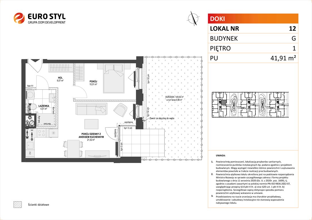 Nowe mieszkanie dwupokojowe DOKI LIVING Gdańsk, Śródmieście, ks. Jerzego Popiełuszki/Rybaki Górne  42m2 Foto 1