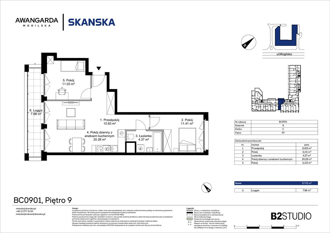 Nowe mieszkanie trzypokojowe Awangarda Mogilska Kraków, Prądnik Czerwony, Mogilska 126  58m2 Foto 1
