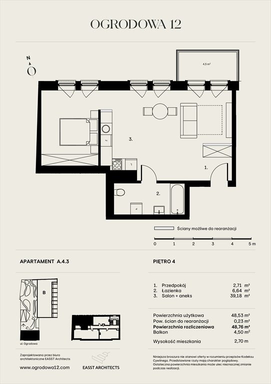 Nowe mieszkanie Apartamentowiec Ogrodowa 12 Poznań, Ogrodowa 12  48m2 Foto 1