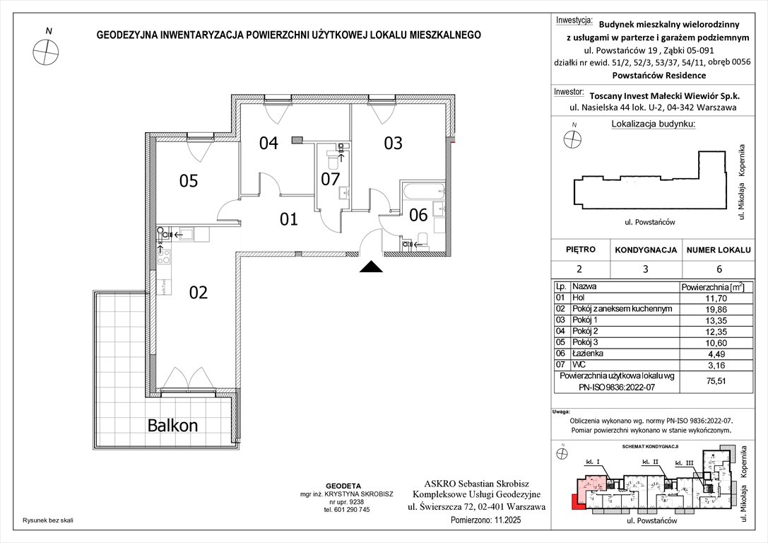 Nowe mieszkanie czteropokojowe  Powstańców Residence Ząbki, Powstańców 19  76m2 Foto 1