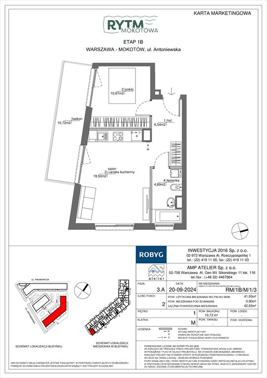 Nowe mieszkanie dwupokojowe Rytm Mokotowa Warszawa, Mokotów, Antoniewska  42m2 Foto 1