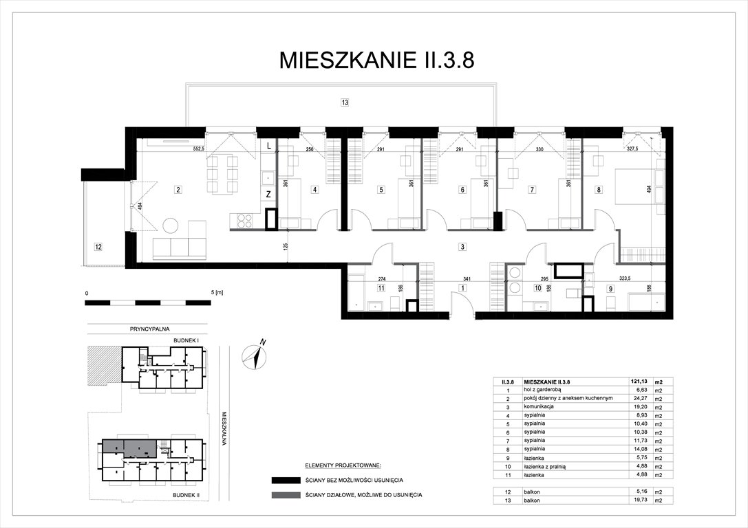 Nowe mieszkanie Pryncypalna 66 Łódź, Chojny, Pryncypalna 66  121m2 Foto 1