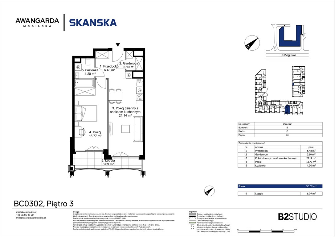 Nowe mieszkanie dwupokojowe Awangarda Mogilska Kraków, Prądnik Czerwony, Mogilska 126  51m2 Foto 1