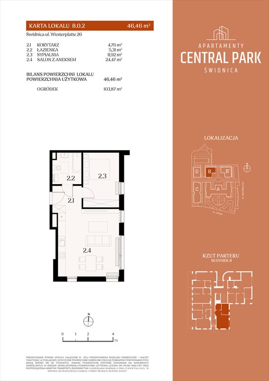Nowe mieszkanie dwupokojowe Apartamenty Central Park Świdnica Świdnica, Lipowa 14  46m2 Foto 1