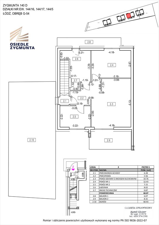 Nowe mieszkanie trzypokojowe Osiedle Zygmunta Łódź, Zygmunta 140  60m2 Foto 1