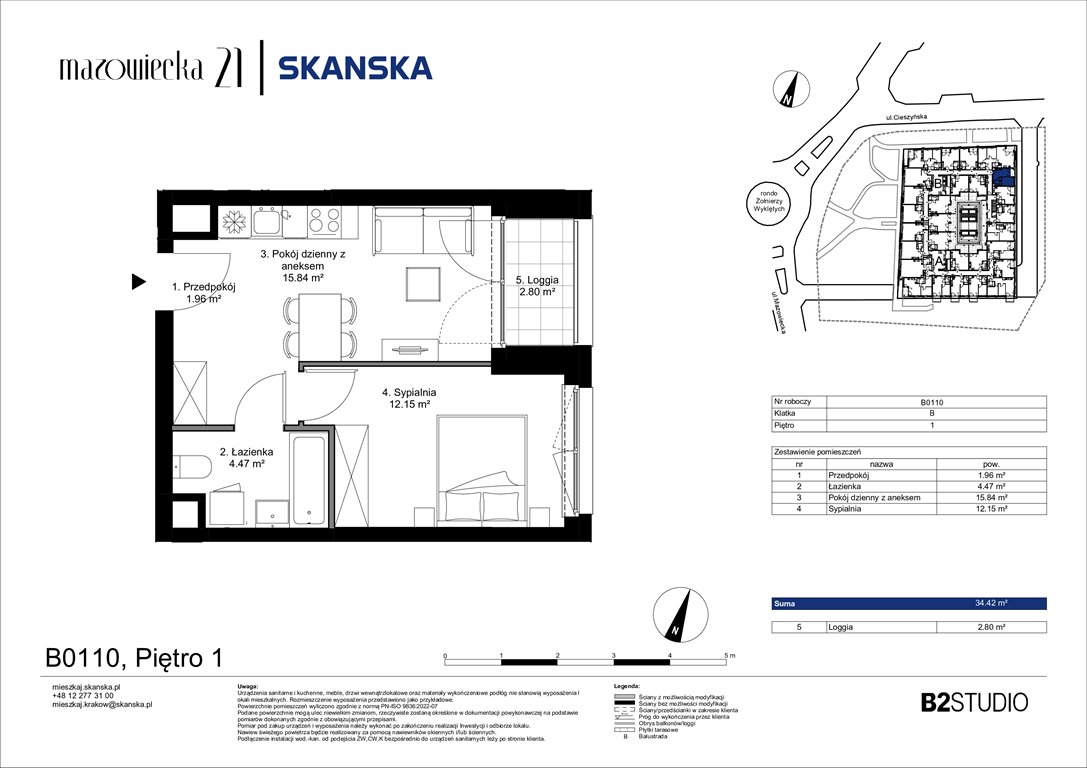 Nowe mieszkanie dwupokojowe Mazowiecka 21 Kraków, Krowodrza, ul. Mazowiecka 21  34m2 Foto 1