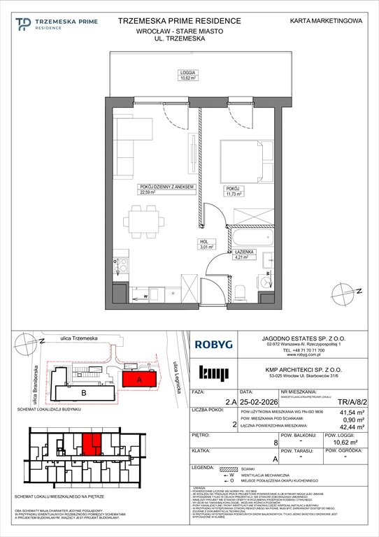 Nowe mieszkanie dwupokojowe Trzemeska Prime Residence Wrocław, Stare Miasto, Trzemeska  42m2 Foto 1