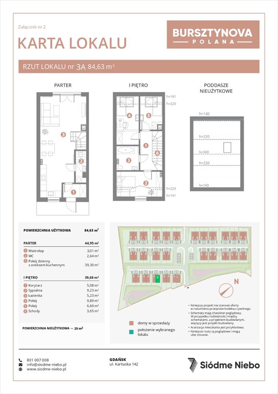 Nowy dom BURSZTYNOVA POLANA BĄKOWO, WIECZORNYCH MGIEŁ  85m2 Foto 1