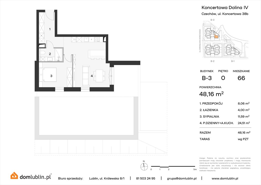 Nowe mieszkanie dwupokojowe Koncertowa Dolina Lublin, Choiny, Koncertowa  48m2 Foto 1