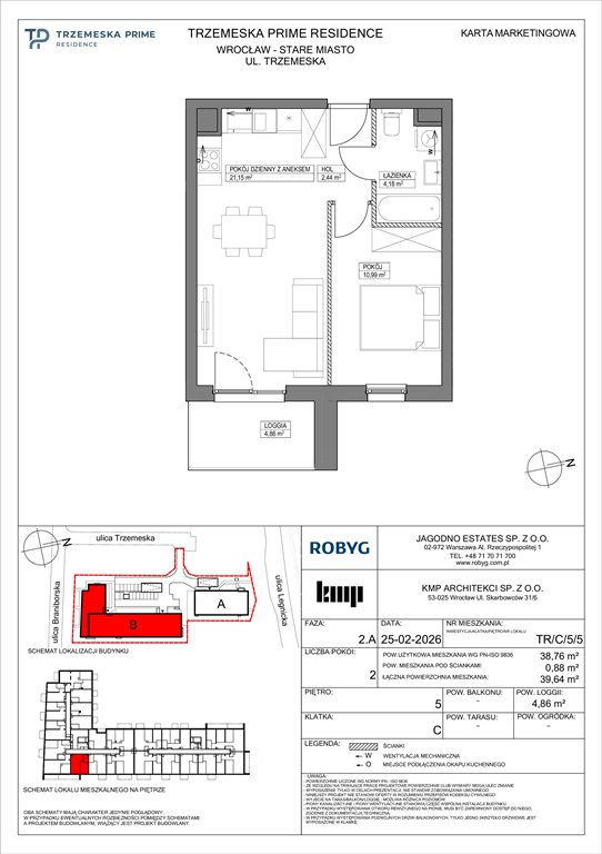 Nowe mieszkanie dwupokojowe Trzemeska Prime Residence Wrocław, Stare Miasto, Trzemeska  39m2 Foto 1