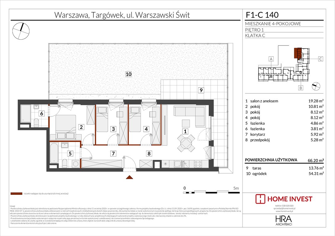 Nowe mieszkanie czteropokojowe  Warszawski Świt Etap XIII Warszawa, ul. Warszawski Świt  66m2 Foto 1