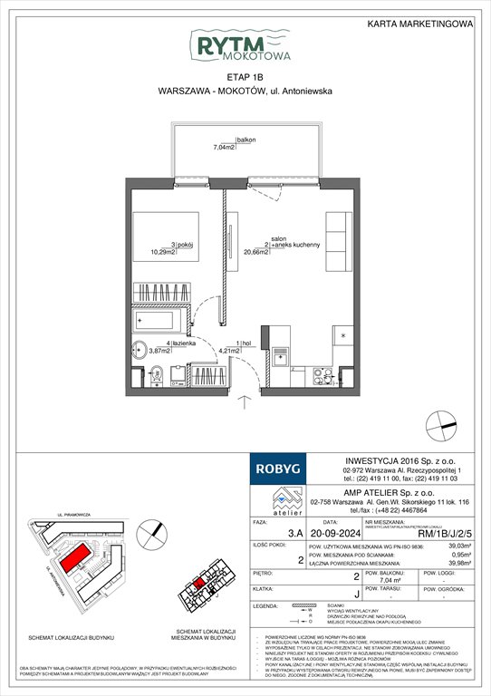Nowe mieszkanie dwupokojowe Rytm Mokotowa Warszawa, Mokotów, Antoniewska  39m2 Foto 1