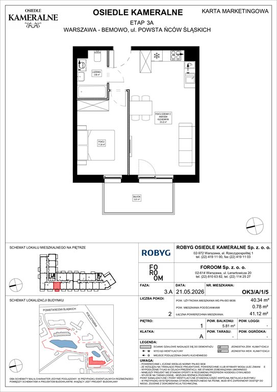 Nowe mieszkanie dwupokojowe Osiedle Kameralne etap 7 Warszawa, Powstańców Śląskich  40m2 Foto 1