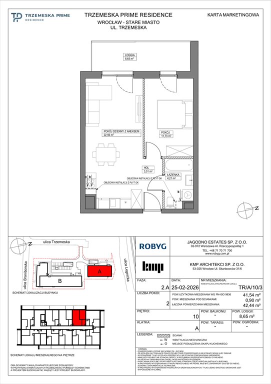 Nowe mieszkanie dwupokojowe Trzemeska Prime Residence Wrocław, Stare Miasto, Trzemeska  42m2 Foto 1