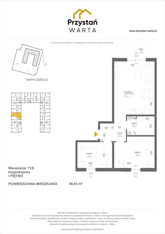 Nowe mieszkanie trzypokojowe Zielona Przystań nad Wartą Luboń, ul. Kajakowa 9 i 11  59m2 Foto 1