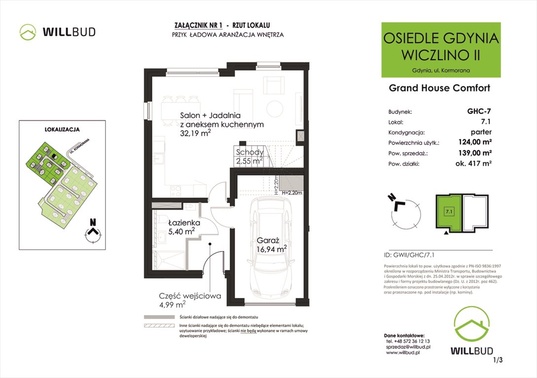 Nowy dom Osiedle Gdynia Wiczlino II Gdynia, Wiczlino, Kormorana  124m2 Foto 1