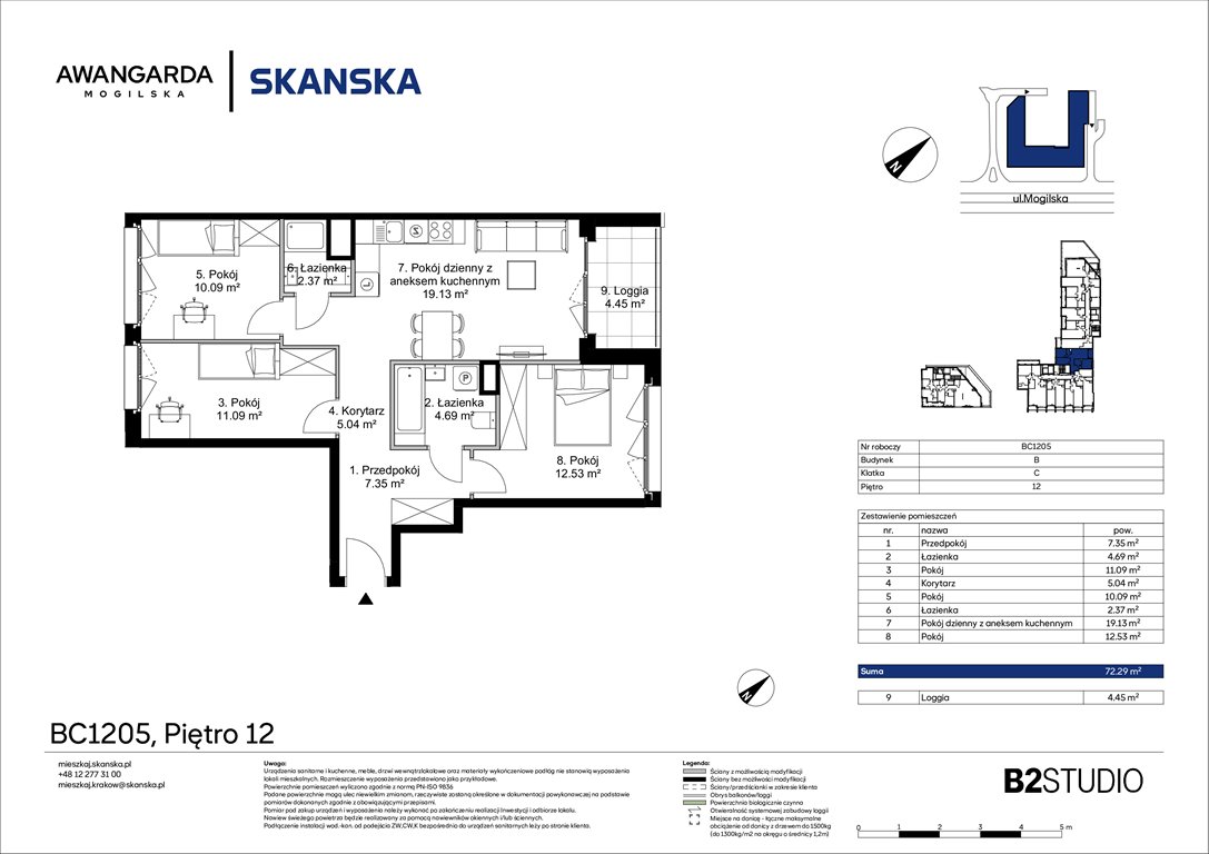 Nowe mieszkanie czteropokojowe  Awangarda Mogilska Kraków, Prądnik Czerwony, Mogilska 126  72m2 Foto 1