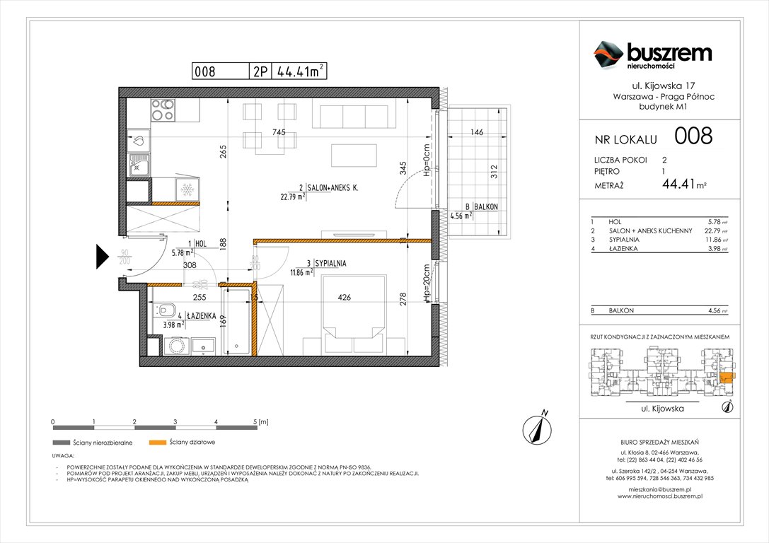 Nowe mieszkanie dwupokojowe Kijowska 17 Warszawa, Praga Północ, Kijowska 17  44m2 Foto 1