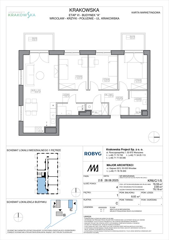 Nowe mieszkanie czteropokojowe  Apartamenty Krakowska Wrocław, Krzyki, Krakowska 112  77m2 Foto 1