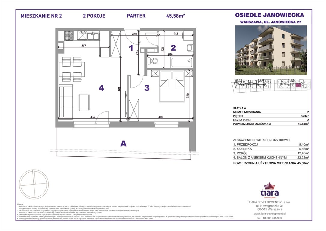Nowe mieszkanie dwupokojowe Janowiecka 27 Warszawa, Targówek, Janowiecka 27  46m2 Foto 1