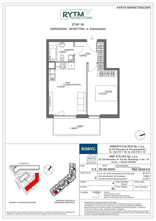 Nowe mieszkanie dwupokojowe Rytm Mokotowa Warszawa, Mokotów, Antoniewska  41m2 Foto 1