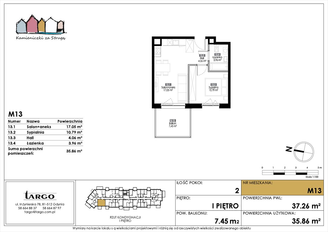Nowe mieszkanie dwupokojowe Kamieniczki za Strugą Rumia, Kosynierów 9  36m2 Foto 1