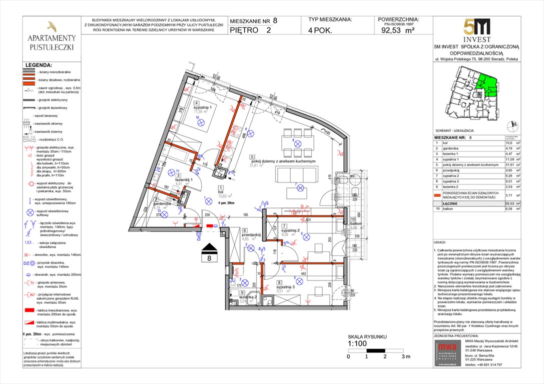 Nowe mieszkanie czteropokojowe  Apartamenty Pustułeczki  Warszawa, Ursynów, Pustułeczki 18D  93m2 Foto 1