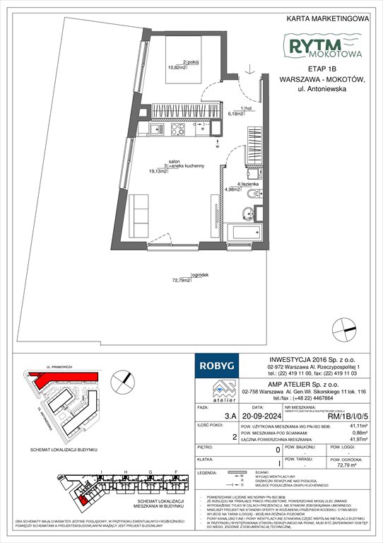 Nowe mieszkanie dwupokojowe Rytm Mokotowa Warszawa, Mokotów, Antoniewska  41m2 Foto 1