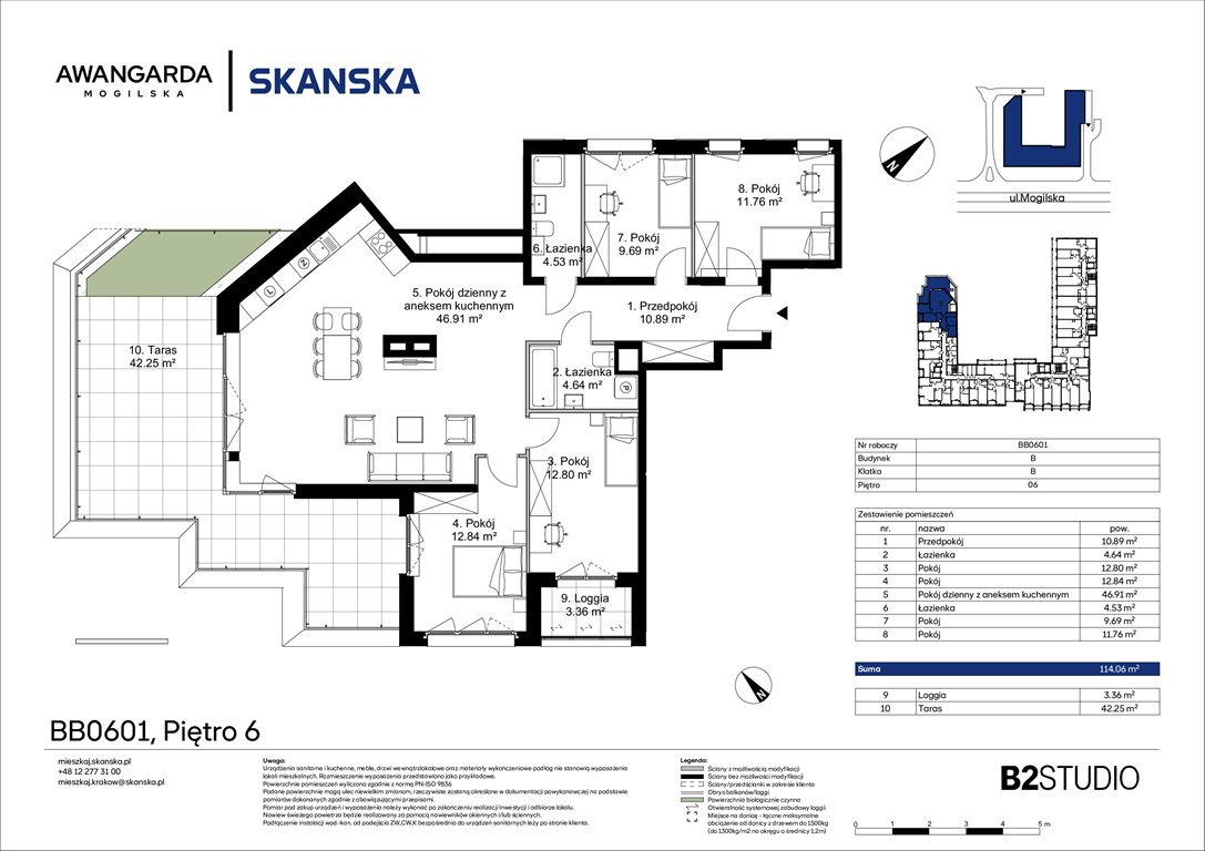 Nowe mieszkanie Awangarda Mogilska Kraków, Prądnik Czerwony, Mogilska 126  114m2 Foto 1