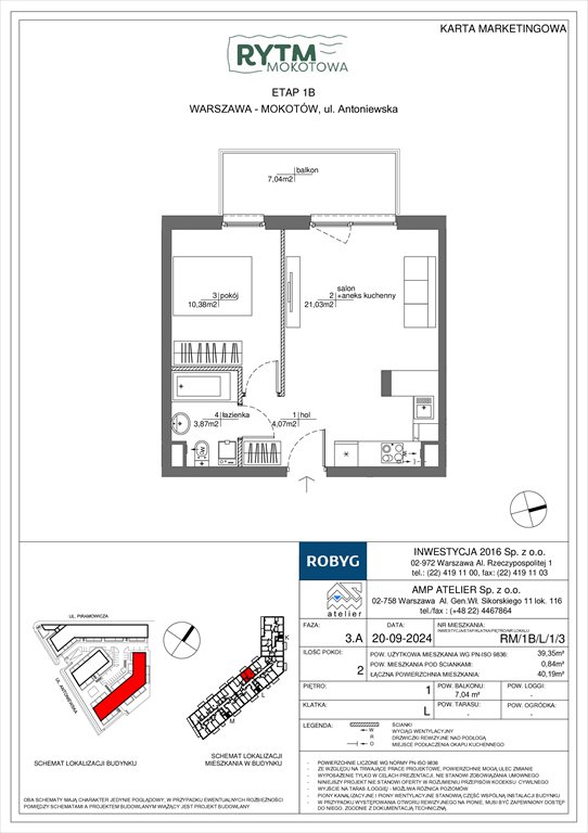 Nowe mieszkanie dwupokojowe Rytm Mokotowa Warszawa, Mokotów, Antoniewska  39m2 Foto 1