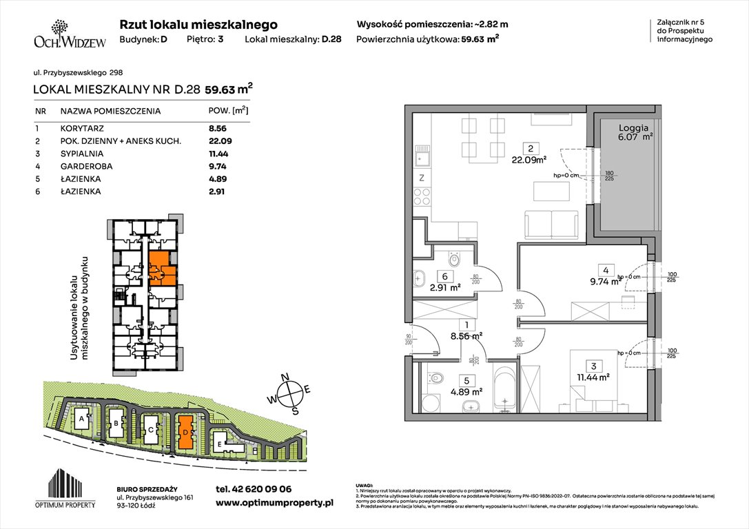 Nowe mieszkanie dwupokojowe OchWidzew Łódź, Widzew, Przybyszewskiego 292-300  60m2 Foto 1