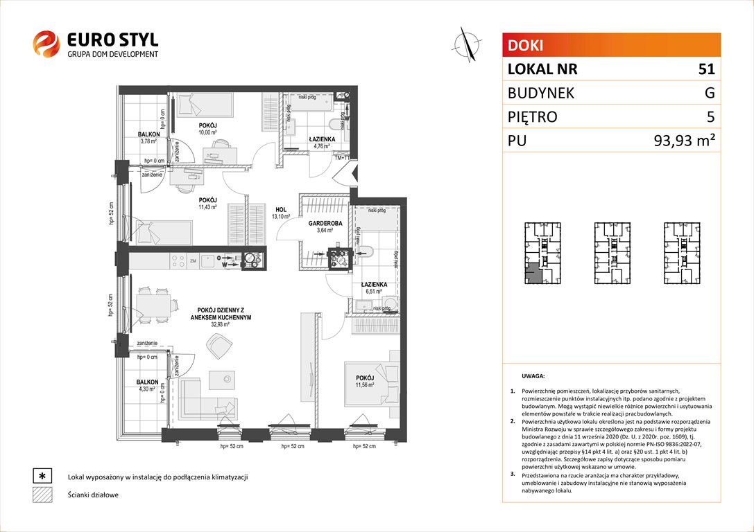 Nowe mieszkanie czteropokojowe  DOKI LIVING Gdańsk, Śródmieście, ks. Jerzego Popiełuszki/Rybaki Górne  94m2 Foto 1