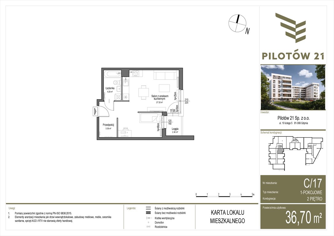 Nowa kawalerka Pilotow 21 Gdańsk, Zaspa, Pilotów 21  37m2 Foto 1