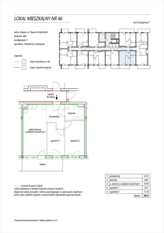 Nowe mieszkanie trzypokojowe Weduta Krakowa Budynek B Kraków, Krowodrza, Papierni Prądnickich 48  50m2 Foto 1