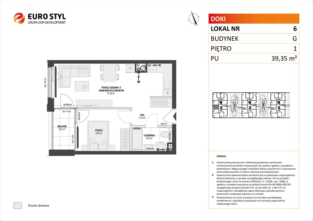 Nowe mieszkanie dwupokojowe DOKI LIVING Gdańsk, Śródmieście, ks. Jerzego Popiełuszki/Rybaki Górne  39m2 Foto 1