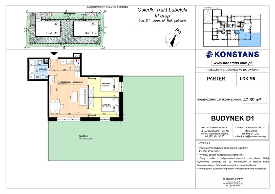 Nowe mieszkanie trzypokojowe TRAKT LUBELSKI Etap III Warszawa, Wawer, Trakt Lubelski 181 C i 181 D  48m2 Foto 1