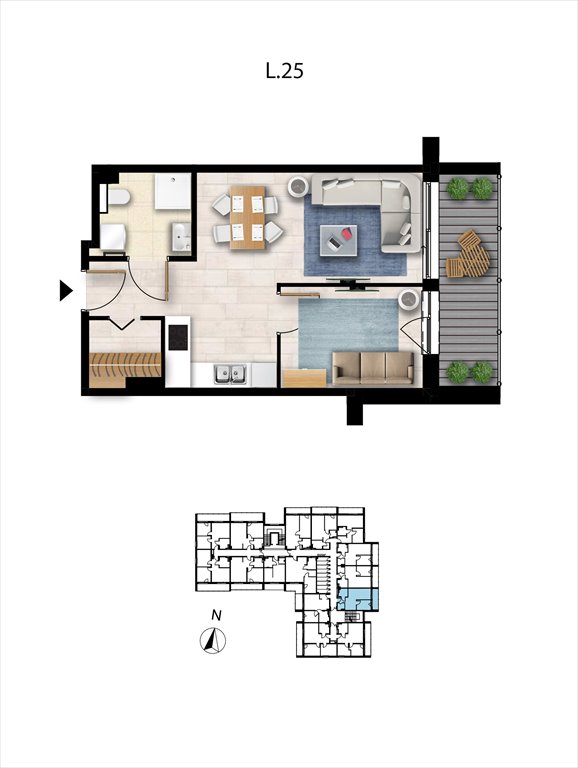 Nowe mieszkanie dwupokojowe Sunset Resort Grzybowo, Nadmorska 98 -106  38m2 Foto 1