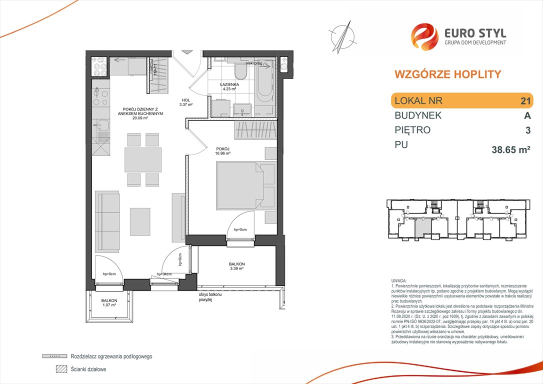 Nowe mieszkanie dwupokojowe WZGÓRZE HOPLITY Gdańsk, Zabornia, Kartuska  39m2 Foto 1