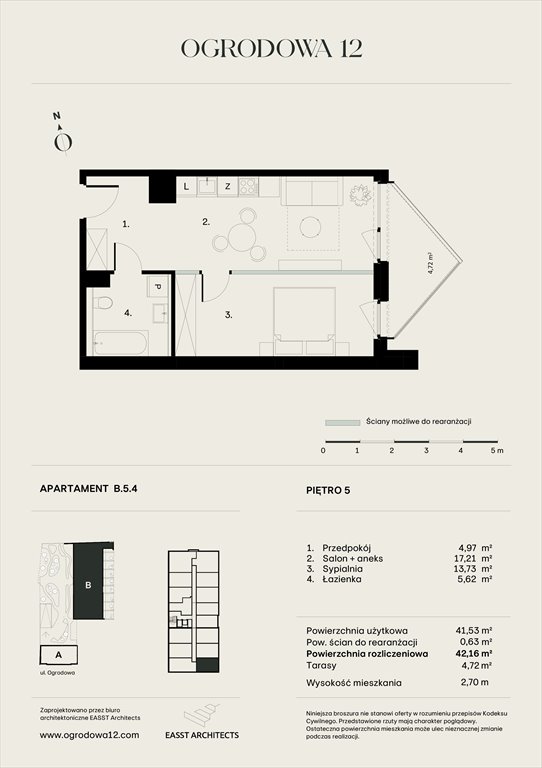 Nowe mieszkanie Apartamentowiec Ogrodowa 12 Poznań, Ogrodowa 12  42m2 Foto 1