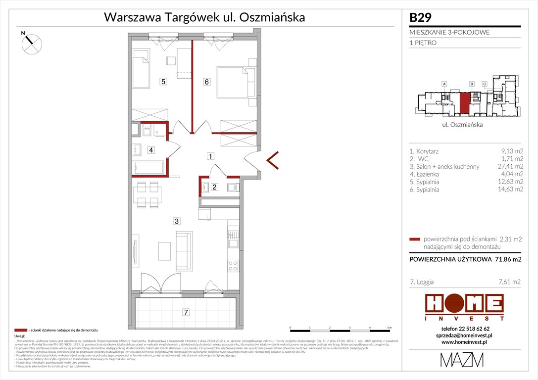 Nowe mieszkanie trzypokojowe Apartamenty Oszmiańska II Warszawa, Targówek, ul. Oszmiańska 22  72m2 Foto 1