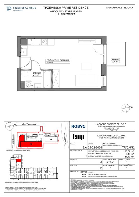 Nowa kawalerka Trzemeska Prime Residence Wrocław, Stare Miasto, Trzemeska  31m2 Foto 1
