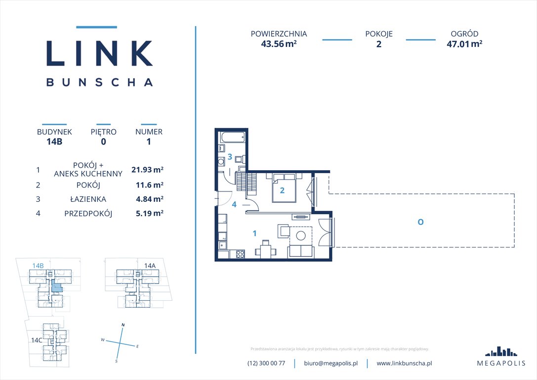 Nowe mieszkanie dwupokojowe Link Bunscha Kraków, Bunscha 14a  44m2 Foto 1