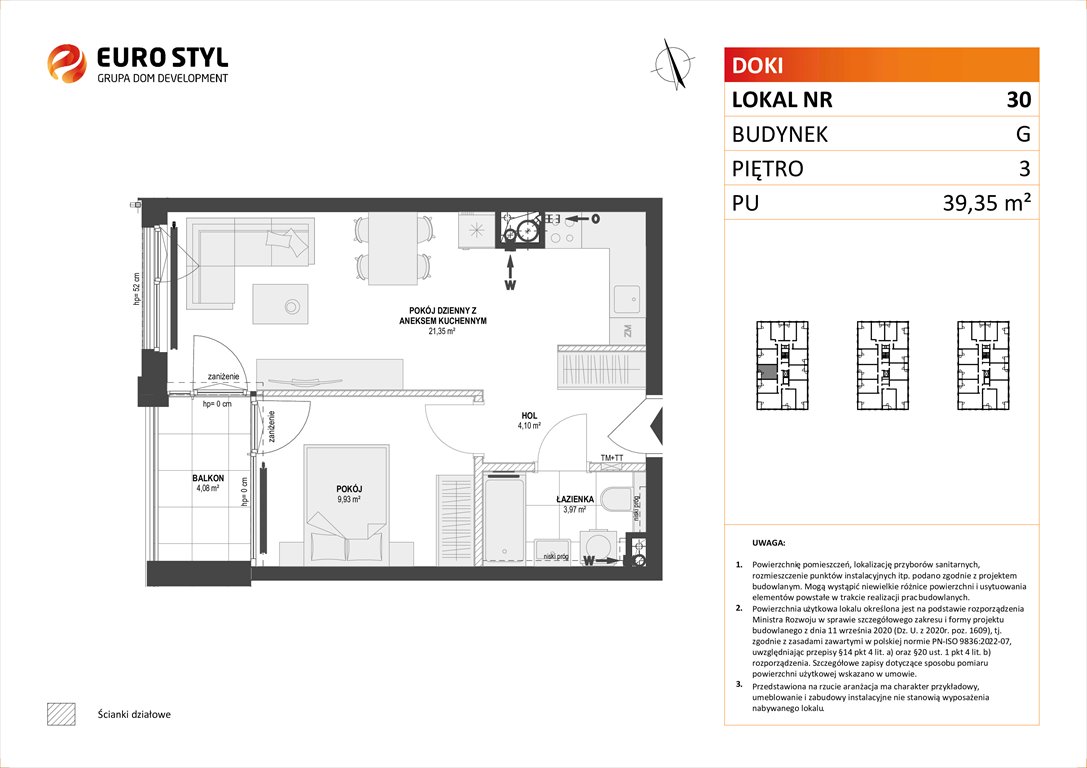 Nowe mieszkanie dwupokojowe DOKI LIVING Gdańsk, Śródmieście, ks. Jerzego Popiełuszki/Rybaki Górne  39m2 Foto 1