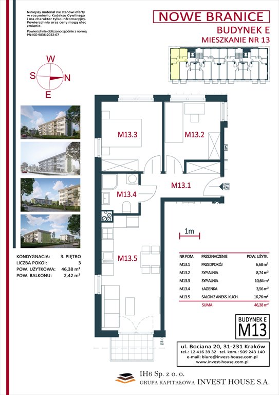 Nowe mieszkanie Nowe Branice Kraków, Szymańskiego  46m2 Foto 1