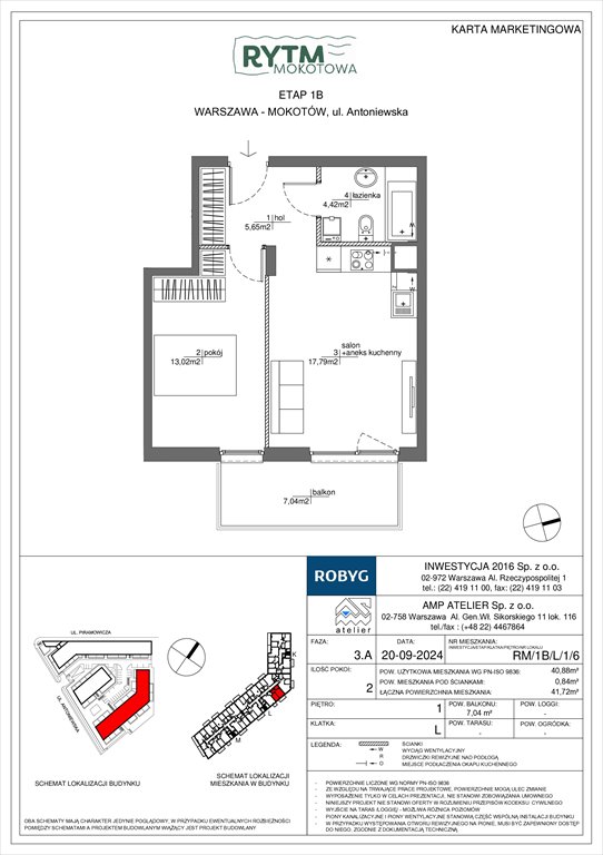Nowe mieszkanie dwupokojowe Rytm Mokotowa Warszawa, Mokotów, Antoniewska  41m2 Foto 1