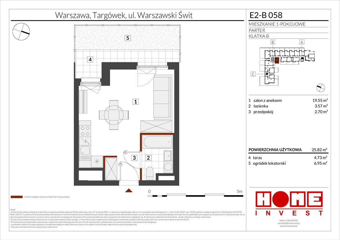 Nowa kawalerka Warszawski Świt Etap XI Warszawa, Targówek, ul. Warszawski Świt  26m2 Foto 1