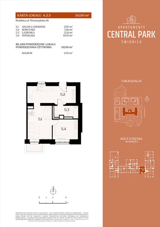Nowe mieszkanie dwupokojowe Apartamenty Central Park Świdnica Świdnica, Lipowa 14  51m2 Foto 1