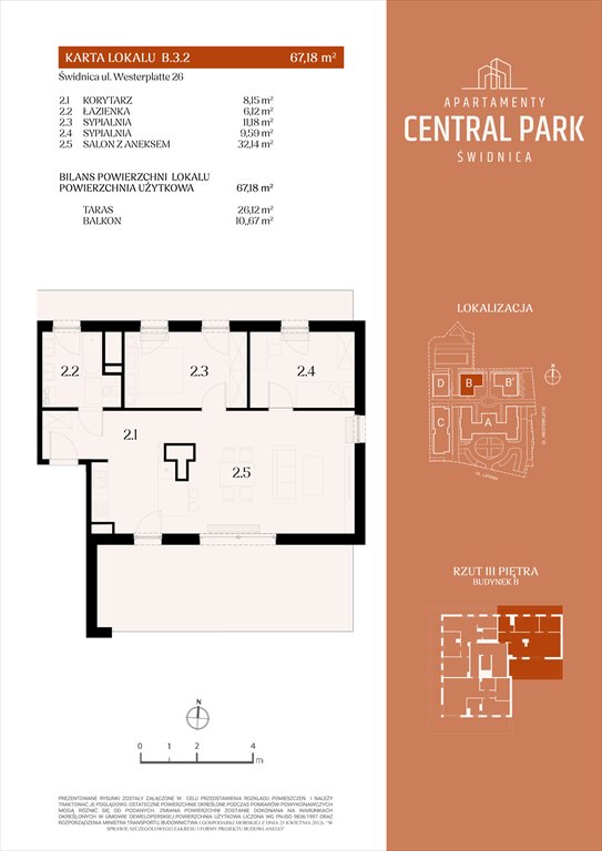Nowe mieszkanie trzypokojowe Apartamenty Central Park Świdnica Świdnica, Lipowa 14  67m2 Foto 1
